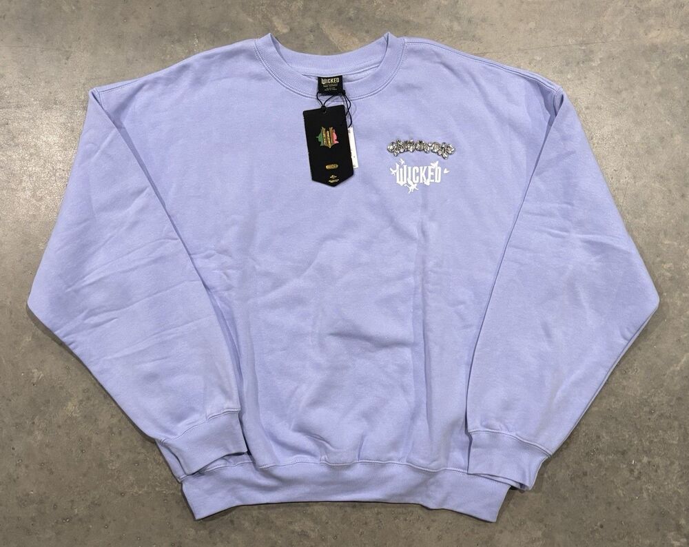 NEW Wicked Paul Tazewell Womens XL Graphic Pullover Sweatshirt Lavender